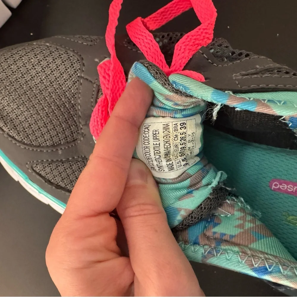Skechers Women’s Skech‎ Flex Ultimate Gray Teal Sneaker Running Shoes Size 9.5